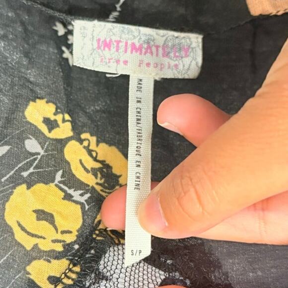 Free People‎ Intimately Lace Handkerchief Mini Dress Small Fall Autumn Boho - Picture 7 of 7